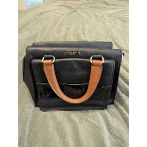 Kate Spade Little Kennedy Bow Bridge Leather Black Shoulder Bag Purse $450